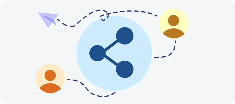 illustration representing the automatic sharing and collaboration in Parallel