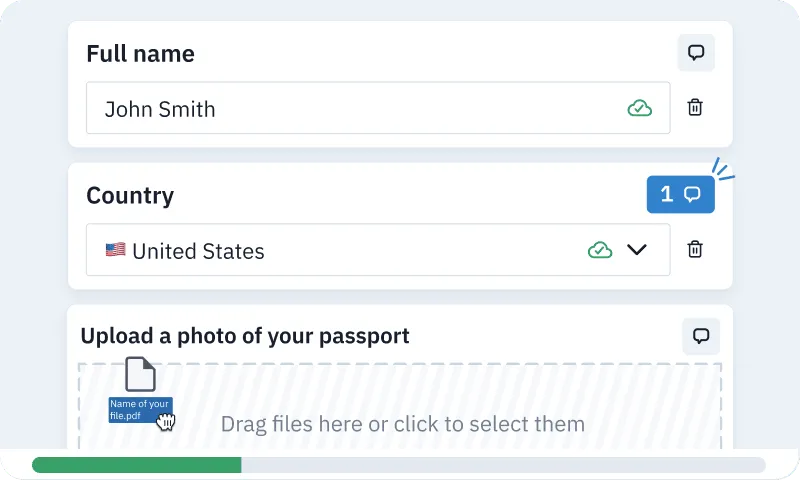 illustration showing a kyc form in Parallel