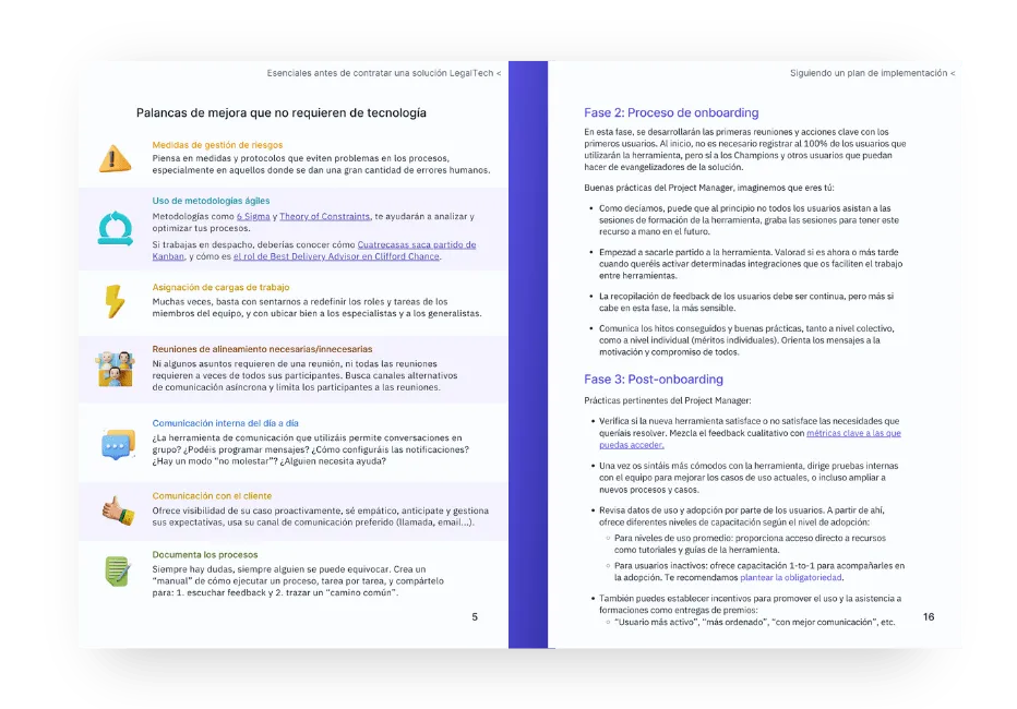 consejos para implementar tecnologia legal