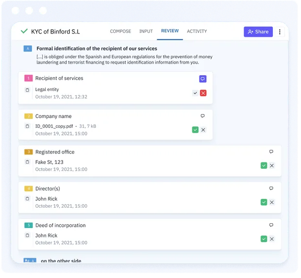 An image representing the review tab