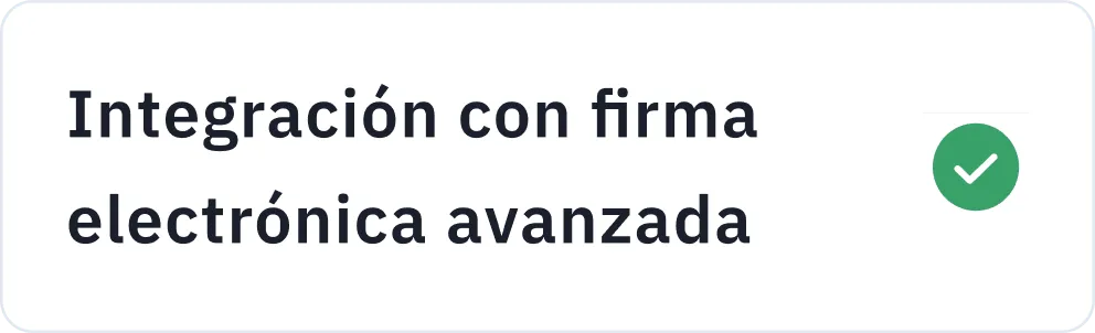 Integración con firma electrónica avanzada