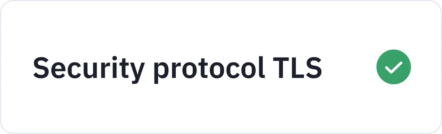 Security protocol TLS