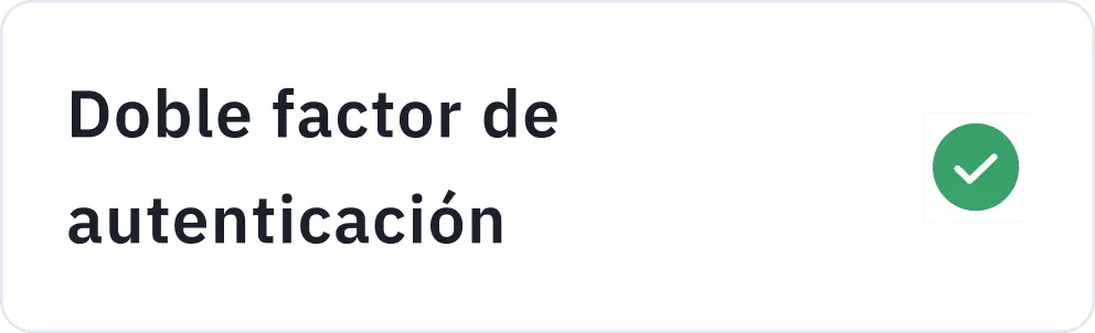 Doble factor de autenticación